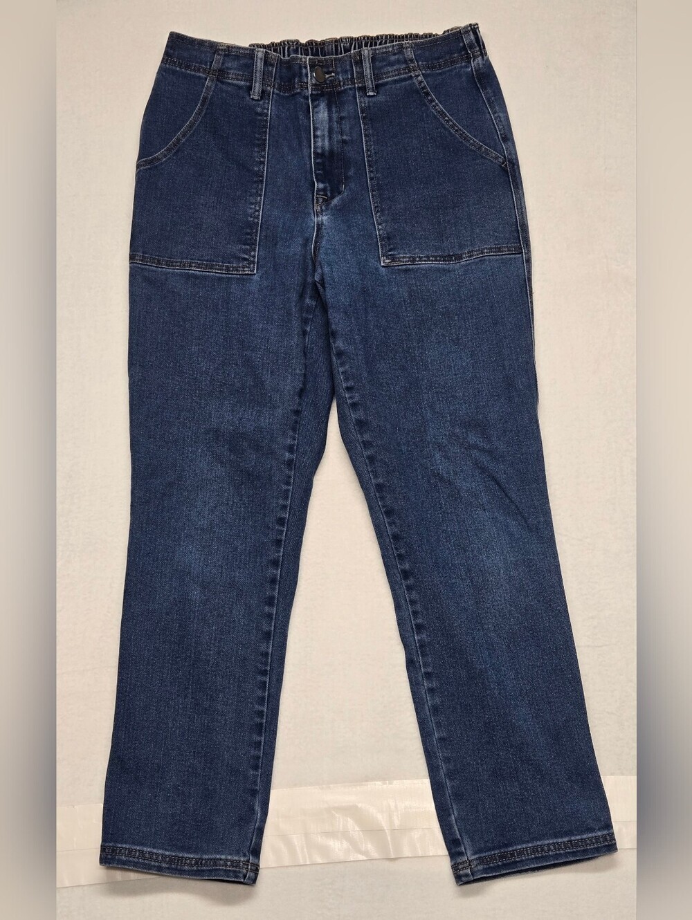 Rose Knox Jeans M Partial Elastic Waist High Rise
